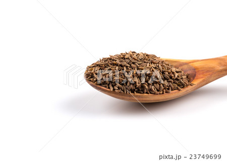 Caraway seeds in spoon Caraway seeds in spoon 23749699