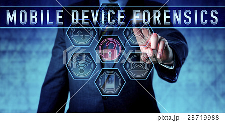 Examiner Pressing MOBILE DEVICE FORENSICS Examiner Pressing MOBILE DEVICE FORENSICS 23749988