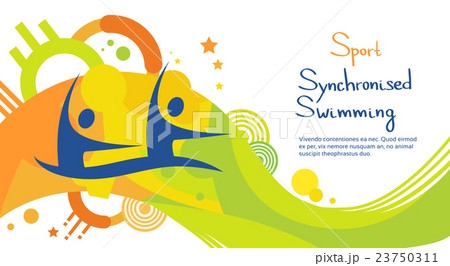 Synchronized Swimming Athlete Sport Competition Synchronized Swimming Athlete Sport Competition 23750311