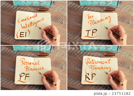 Photo collage of business acronyms  23751182