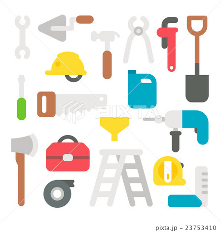 Flat design labor tools set 23753410