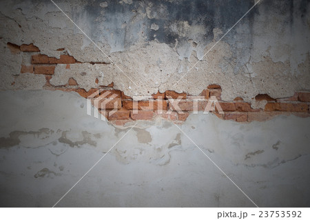 cracked concrete vintage brick wall background 23753592