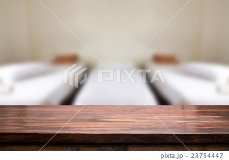 Empty wooden table and room interior decoration 23754447