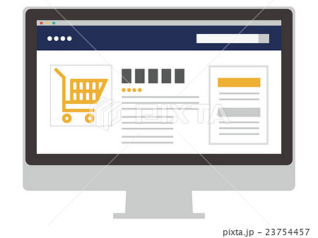 イラスト素材 ガジェット オンラインショップ Pc タブレット スマホ サイトのイラスト素材