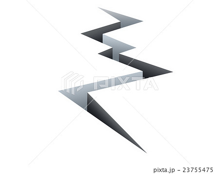 ひび割れ 地割れのイラスト素材