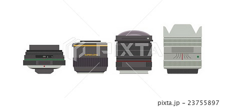 Photo optic lenses vector set. Photo optic lenses vector set. 23755897