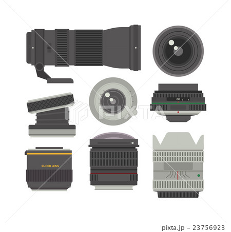 Photo optic lenses vector set. Photo optic lenses vector set. 23756923