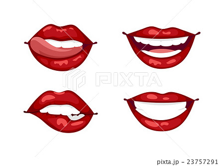 Female lips isolated vector illustration. 23757291