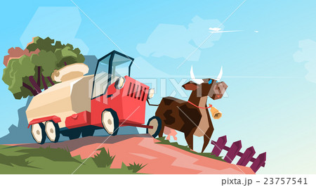 Milk Tanker Transportation Cow Breeding Farm 23757541