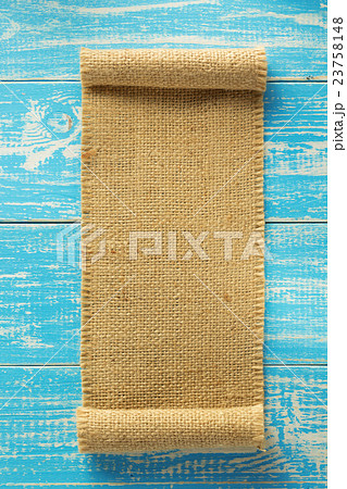 burlap hessian sacking on wood 23758148