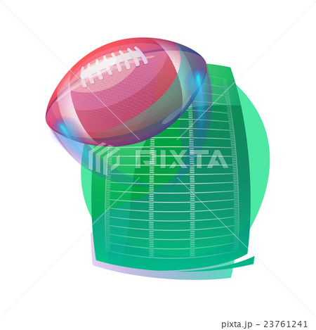 Rugby or american football oval elongated 23761241