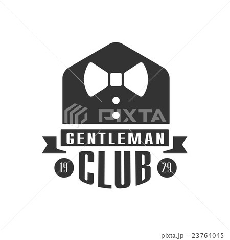 Gentleman Club Label Design WIth Bow Tie 23764045