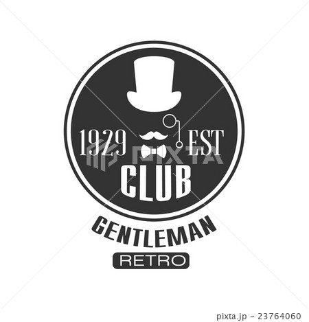 Retro Gentleman Club Label Design 23764060