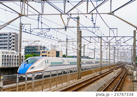 北陸新幹線　E7系　中浦和駅 23767338