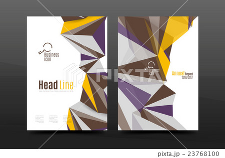 3d triangle shapes. Business annual report cover 3d triangle shapes. Business annual report cover 23768100