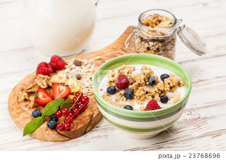 Muesli with berries Muesli with berries 23768696