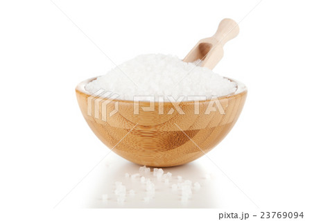 Salt in a bamboo bowl 23769094