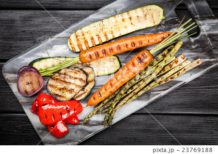 Assortment of grilled vegetables Assortment of grilled vegetables 23769188
