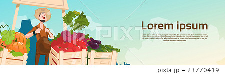 Farm Market Organic Eco Fruits Vegetables Grocery 23770419