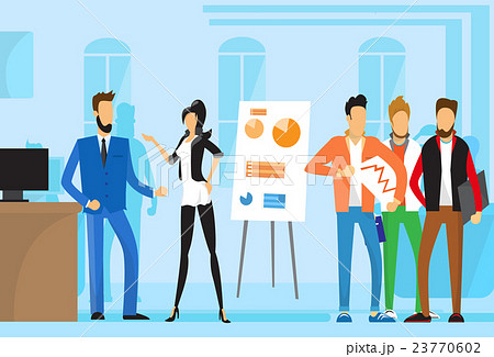 Casual Business People Group Presentation Flip 23770602