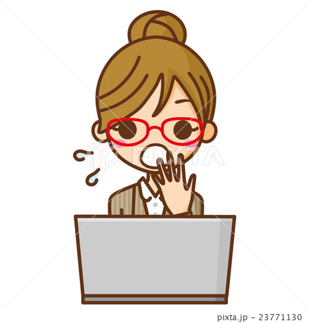 眼鏡のビジネスウーマンとPC 眼鏡のビジネスウーマンとPC 23771130