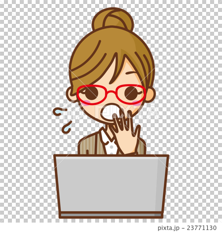 眼鏡のビジネスウーマンとPC 眼鏡のビジネスウーマンとPC 23771130