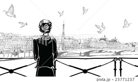 Seine river from Pont des arts in Paris 23771237