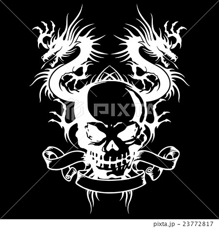 Illustration Of Skull And Dragon Stock Illustration