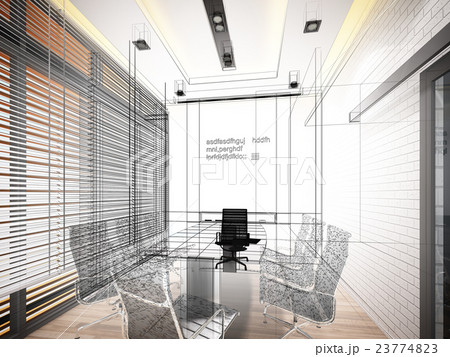 sketch design of interior conference room 23774823