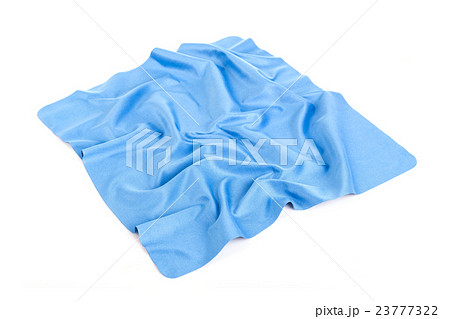 New blue microfiber cloth isolated on white 23777322