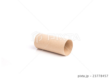 Paper tube of toilet paper isolated on white 23778457