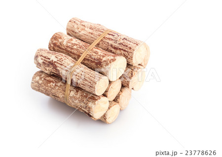 Close up Thanaka wood isolated on white 23778626
