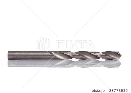 Close up steel drill bit isolated on white 23778636