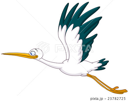 Stork Flyingのイラスト素材