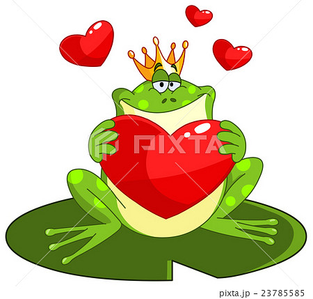 Frog prince with heart 23785585