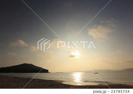 御座白浜海水浴場のサンセット 23785734