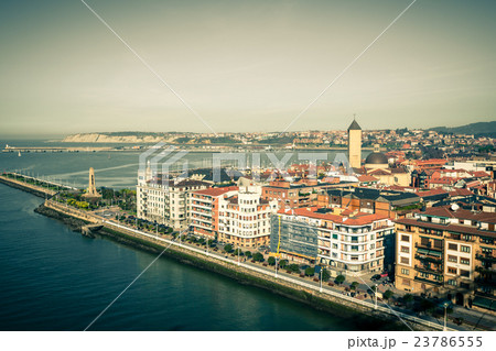 El Abra bay and Getxo pier and seafront, Spain 23786555