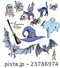 Vector seamless pattern for Halloween. ghost, bat 23786974