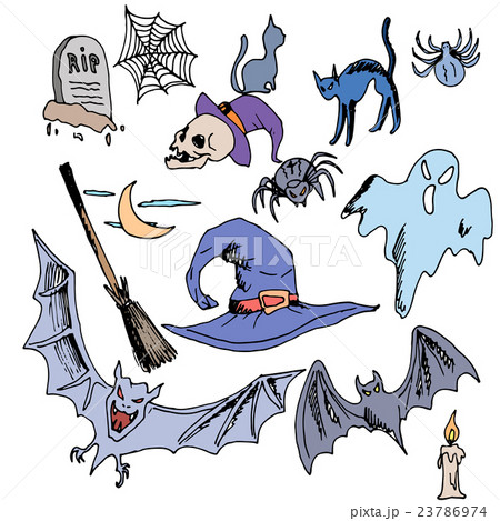 Vector seamless pattern for Halloween. ghost, bat Vector seamless pattern for Halloween. ghost, bat 23786974