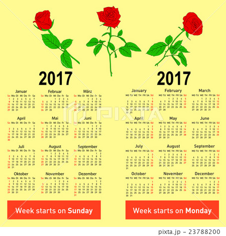 Stylish German calendar for 2017. Stylish German calendar for 2017. 23788200