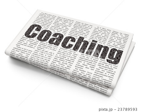 Studying concept: Coaching on Newspaper background 23789593