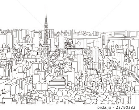 東京 街並みイラスト 俯瞰のイラスト素材 23790332 Pixta