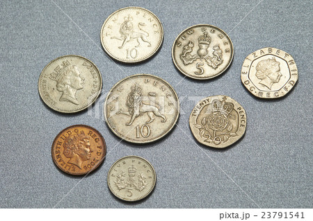 イギリスペンス硬貨の写真素材 [23791541] - PIXTA