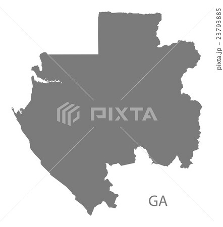 Gabon Map grey Gabon Map grey 23793885
