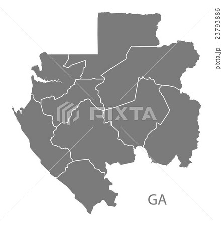 Gabon provinces Map grey Gabon provinces Map grey 23793886