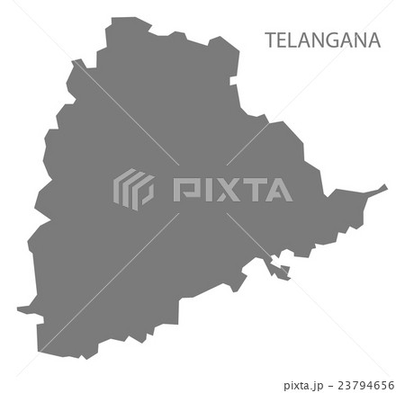Telangana India Map grey 23794656