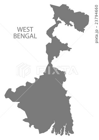 West Bengal India Map grey 23794660