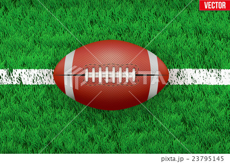 White line and american football ball on Sport 23795145