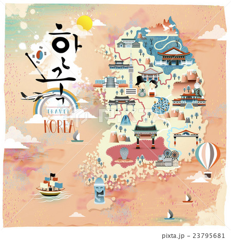 Korea travel map design 23795681