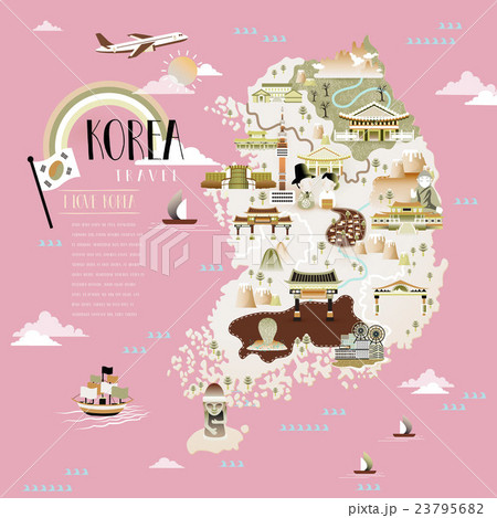 Korea travel map 23795682